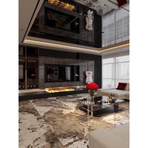 Спеченый камень Juliano Luxury Stone коричневый 120*270 1227FD18